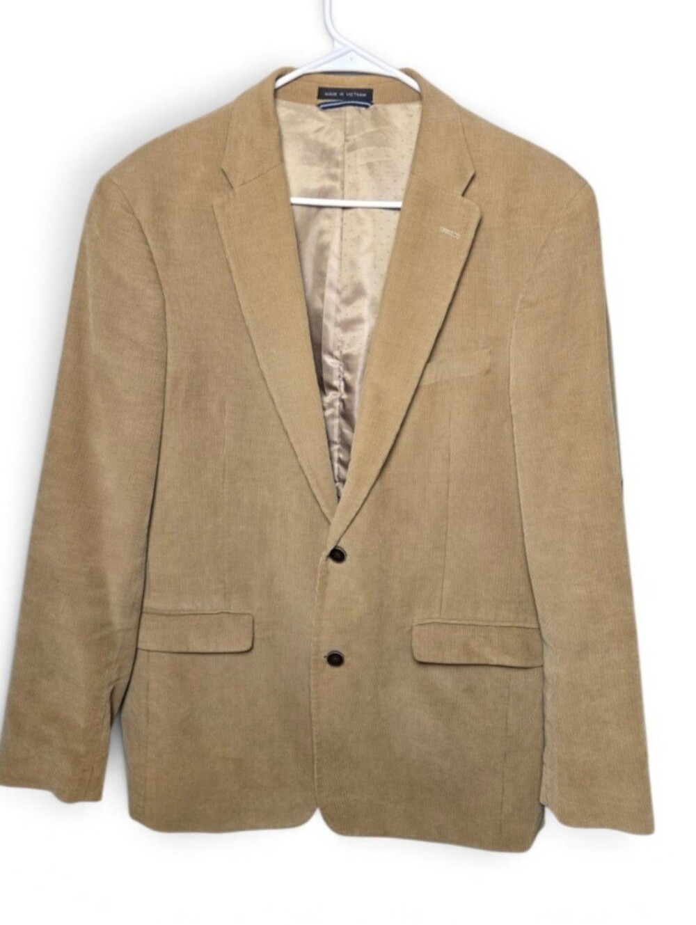 Men's Tommy Hilfiger Tan Cordoruy Sport Coat Blazer Elbpw Patches 40 Professor